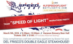 Come see the (Matt) Light @ Harpoon March 9 and get set to RUN!